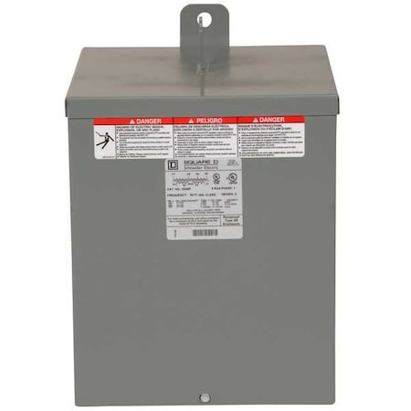 Square D General Purpose Transformer, 5 kVA, NEMA 3R, 120/240V AC, 480V AC 5S40F