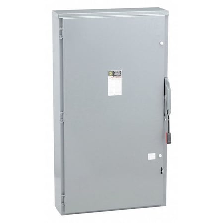 Square D Fusible, Safety Switch, Heavy Duty, 600 V, 3PST H365NR