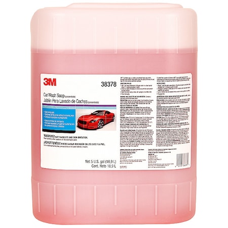 3M Car Wash Soap, Truck and Trailer Wash, 5 gal, Butyl-Free 38378