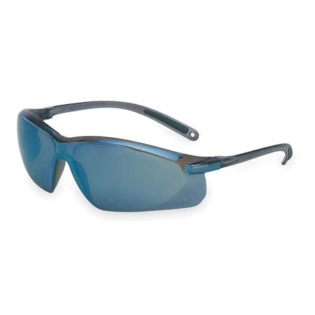 Uvex A700, Safety Glasses, Anti-Scratch, Blue Mirror Lens, Gray Frame, Frameless A703