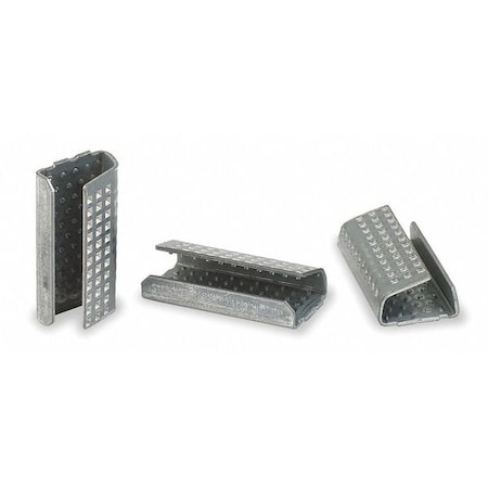 Zoro Select Strapping Seal, 1/2 In., Serrated, PK1000 2CXP5