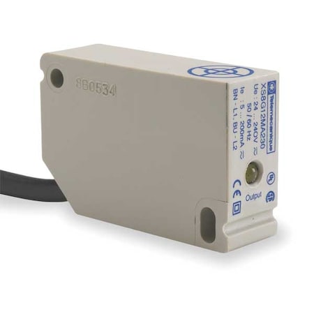 Telemecanique Sensors Inductive, Rectangular Proximity Sensor, Plastic, 2 m, Bare Wire, 2 Wires, Unshielded XS8G12MA230