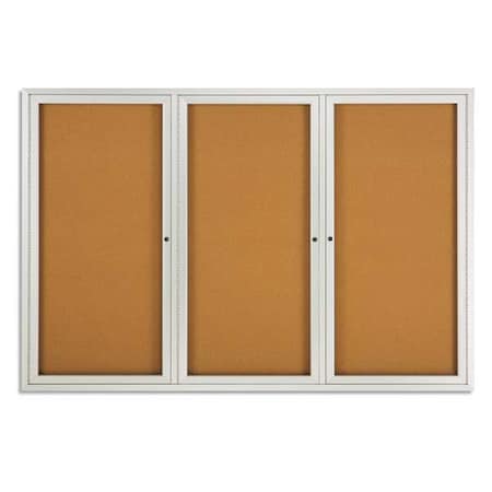 Quartet Enclosed Cork Bulletin Board 48" x 72" 2367GGS