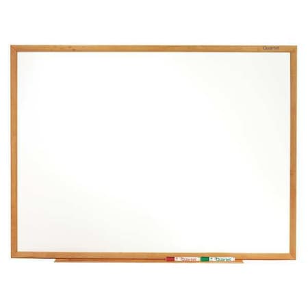 Quartet Dry Erase Board, Melamine, 36 in, 48 in, Fiberboard Frame, White, Gloss S574GGS