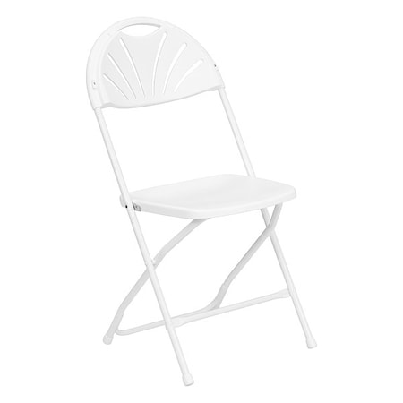 Flash Furniture White Plastic Folding Chair, PK2 2-LE-L-4-WHITE-GG