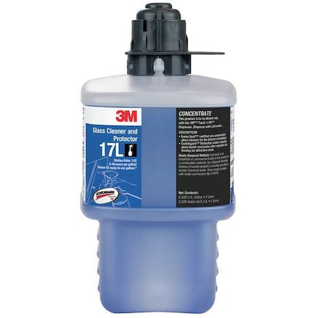 3M Liquid Glass Cleaner, 2L, Apple, Bottle 17L