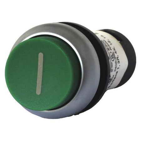 Eaton Non-Illuminated Push Button, 22 mm, 1NO, Green C22-DH-G-X1-K10