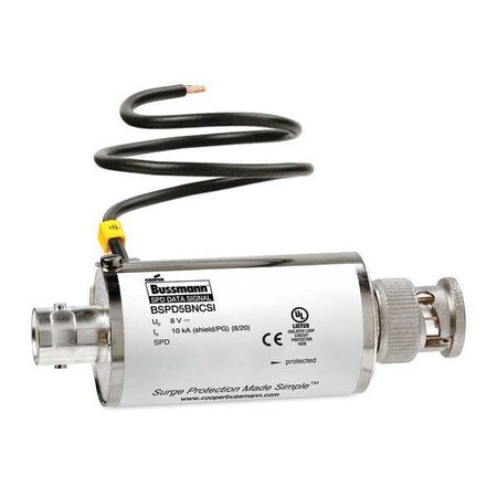 Eaton Bussmann Data Surge Protection Device, 1 Phase, 5VDC, 1 Poles, 1 BSPD5BNCSI