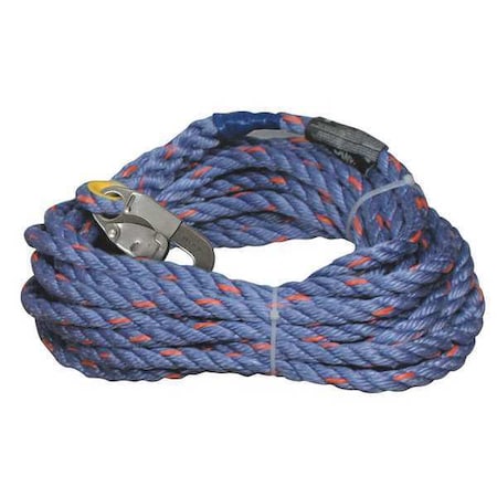 Honeywell Miller Vertical Lifeline, 150 ft, Blue, Gray 300L-Z7/150FTBL