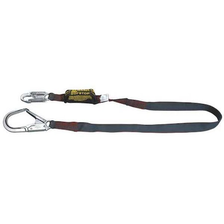 Honeywell Miller Honeywell Miller Arc Flash Rated Shock Absorbing Lanyard, 6 ft. Length, Snap Hook, Steel, 1 Leg(s) 913KR-Z7/6FTBK