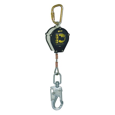 Miller Self Retracting Lifeline, 9 ft., Black, Silver CFL-3-Z7/9FT