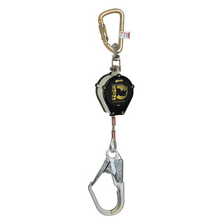 Miller Self Retracting Lifeline, 9 ft., Black, Silver CFL-6-Z7/9FT