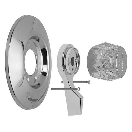 Brasscraft Tub and Shower Tub/Shower Trim Kit, 1, Handle Finish: Clear Acrylic, Trim Finish: Chrome SKD0220