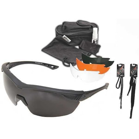 Edge Eyewear Overlord Vapor Shield, Safety Glasses, Anti-Fog & Anti-Scratch, Gray Lens, Black Frame, Full-Frame HO611