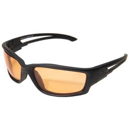 Edge Eyewear Blade Runner Vapor Shield, Safety Glasses, Anti-Fog & Anti-Scratch, Amber Lens, Black Frame SBR610