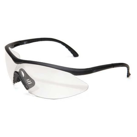 Edge Eyewear Fastlink Vapor Shield, Safety Glasses, Anti-Scratch, Clear Lens, Black Frame, Half-Frame XFL611