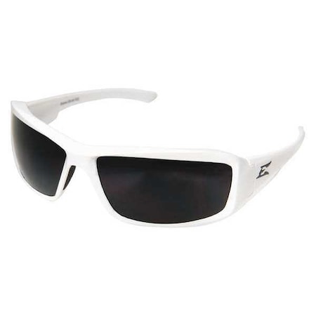 Edge Eyewear Brazeau, Safety Glasses, Anti-Scratch, Gray Lens, White Frame, Full-Frame XB146