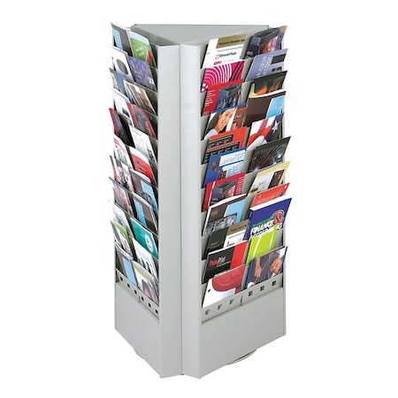 Safco Rotary Brochure Rack, 33 or 66-Pocket 4326GR | Zoro