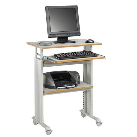 Safco Adjustable Desk Stand-Up Adjustable Workstation, 22 in D X 49 in H, 29 1/2 in W X Gray 1929GR