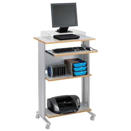 Safco Stand-Up Workstation, 22 in D X 45 in H, 29 1/2 in W X Steel/Compressed Wood, Gray 1923GR