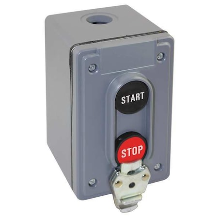 Dayton Push Bttn Cntrl Statn, 1NO/1NC, Start/Stop 20C802
