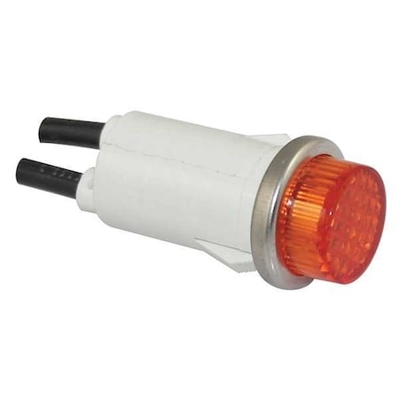Zoro Select Raised Indicator Light, Amber, 120V 20C850