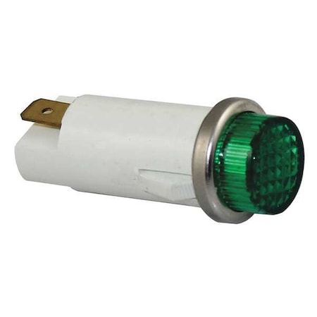 Zoro Select Raised Indicator Light, Green, 120V 20C852