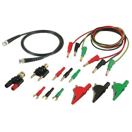 B&K Precision Test Leads Kit, Red/Black/Green, Silicone CC545