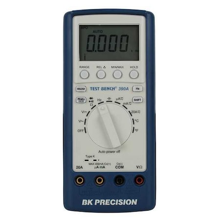 B&K Precision Digital Multimeter, 750 Max. AC Volts, 1,000 Max. DC Volts, 10 Max. AC Amps, 20 Max. DC Amps 390A