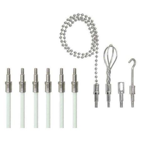 Jonard Tools Glow Rod Kit, Wire Fishing, 3/16In., 30ft. RDG-30