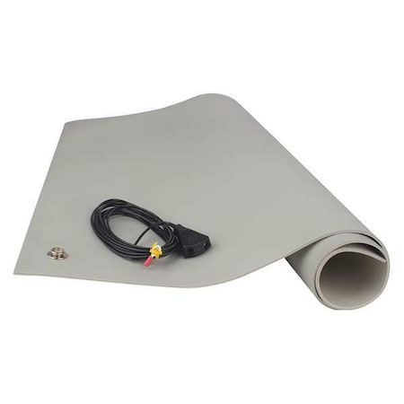 Scs Dissipative Floor Mat, Gray, 4 x 6 ft. 8203