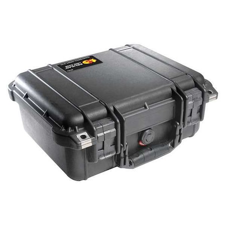Pelican Black Protective Case, 13.37" L x 11.62" W x 6" D, Weight: 5.19 lb 1400