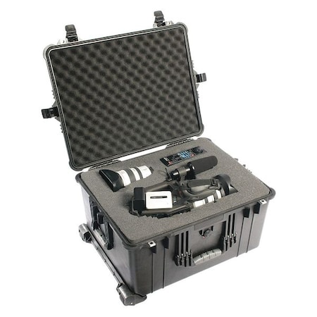 PELICAN Black Protective Case, 24.76"L x 19.57"W x 13.9"D 1620