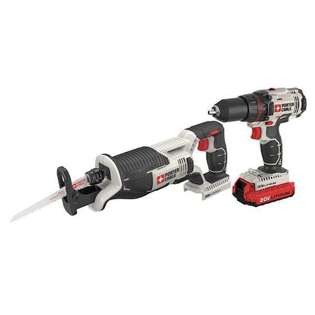 Porter-Cable 20V MAX* Cordless Drill and Reciprocating Saw Combo Kit PCCK603L2