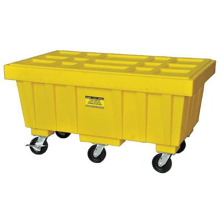 Eagle Mfg 110 Gallon Sump Capacity, Spill Kit Box with Lid, No Drain, Yellow - 1624K 1624K