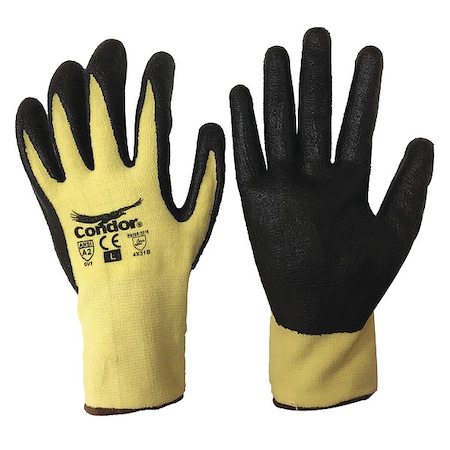 CONDOR Cut Resistant Coated Gloves, A2 Cut Level, Nitrile, L, 1 PR 20GZ30