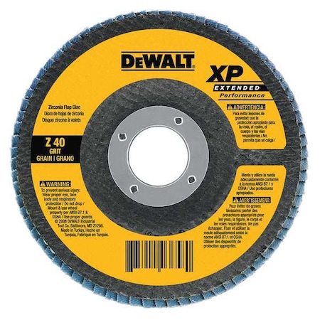 Dewalt 5" x 7/8" 40g type 27 HP flap disc DW8361