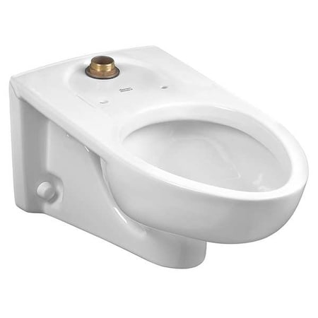 AMERICAN STANDARD Toilet Bowl, 1.1 to 1.6 gpf, Flushometer, Wall Mount, Elongated, White 2257101.020