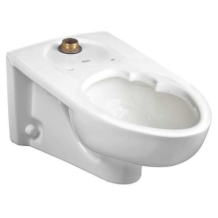 American Standard Toilet Bowl, 1.1 to 1.6 gpf, Flushometer, Wall Mount, Elongated, White 3352101.020