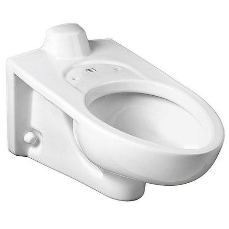 American Standard Toilet Bowl, 1.1 to 1.6 gpf, Flushometer, Wall Mount, Elongated, White 3353101.020