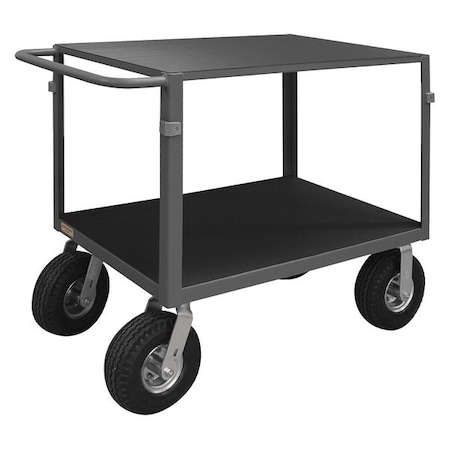 Zoro Select Instrument Cart with Flush Metal Shelves, Steel, 1,000 lb Load Capacity, 2 Shelves, 42 3/4 in L IC243610PN95