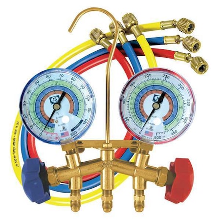 Jb Industries Manifold Gauge, 2-Valve M2-22831