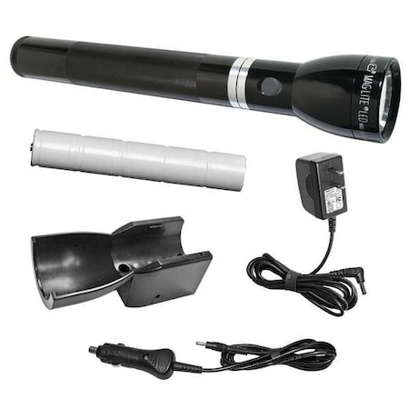 Maglite Black Rechargeable Led Industrial Handheld Flashlight, 643 lm RL1019K
