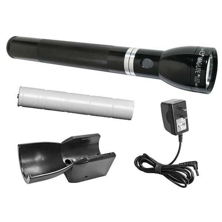 Maglite Black Rechargeable Led Industrial Handheld Flashlight, 643 lm RL3019K