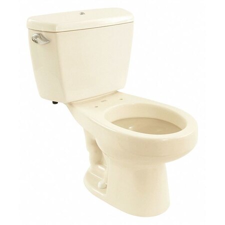 Toto Tank Toilet, 1.6 gpf, Gravity Fed Single Flush, Floor Mount, Round, Bone CST715DB#03