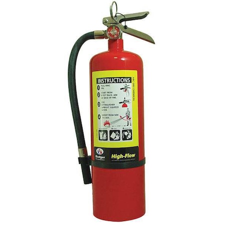 Badger Fire Extinguisher, 10 lb Capacity, Class ABC , UL Rating1A:20B:C , Monoammonium Phosphate B10M-1-HF