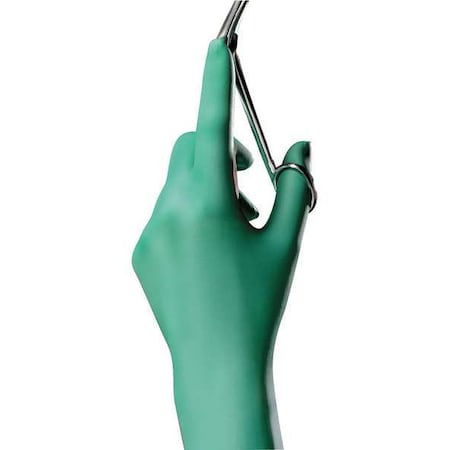 Gammex Disposable Gloves, 7.00 to 7.99 mil Palm, Neoprene, Powder-Free, M (8), 1 PR, Green 100695