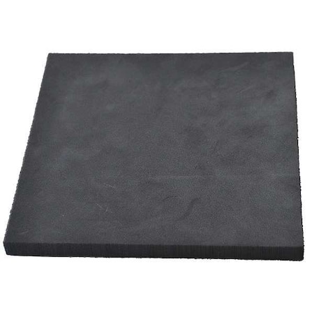Zoro Select Foam Sheet, Crosslink, 24 in W, 24 in L, 3/8 in Thick, Black ZUSA-XPE-623