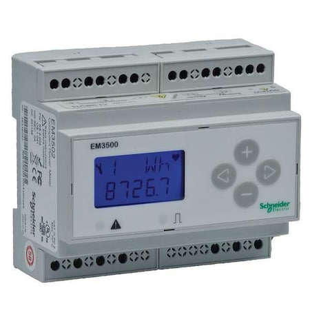 Schneider Electric Power Meter, LCD, 90/600VAC/DC METSEEM3502