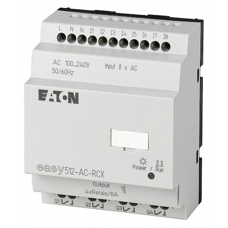 Eaton Control Relay, 8 Inputs, 4 Outputs EASY-E4-AC-12RCX1